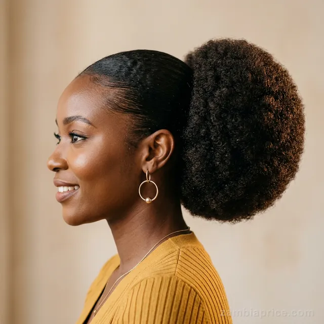 Synthetic Afro Puff Drawstring Ponytail in Zambia