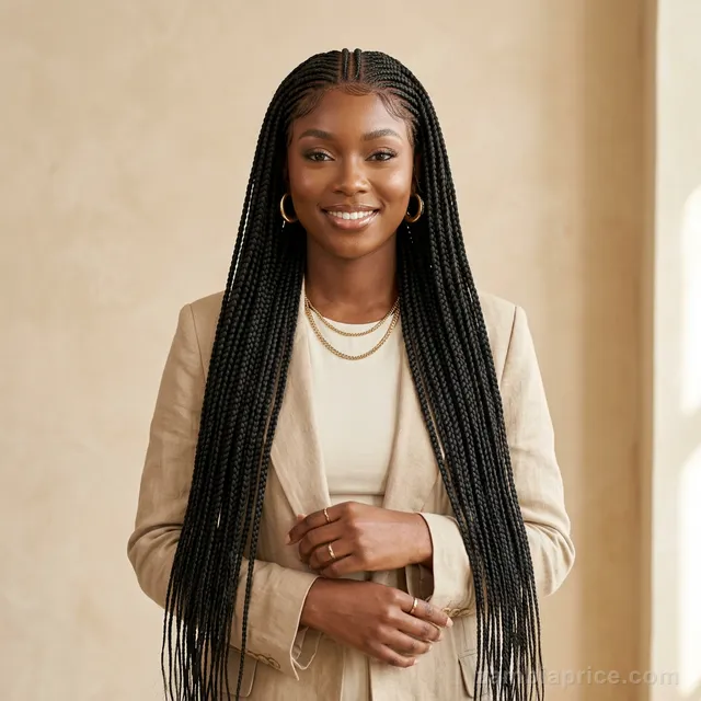 Full Synthetic Braided Wig (Box Braids, 26") in Zambia