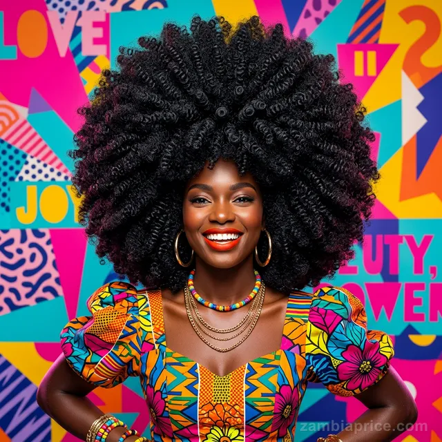 Synthetic Curly Afro Wig (Full Volume) in Zambia