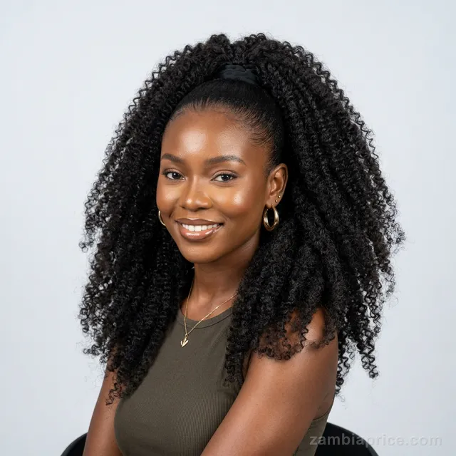 18" Drawstring Ponytail (Curly Afro)