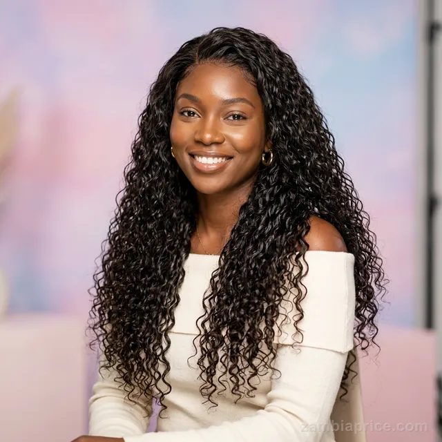 22" Synthetic Water Wave Long Wig in Zambia